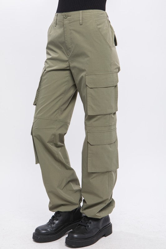 Cargo Pants With Button Closure