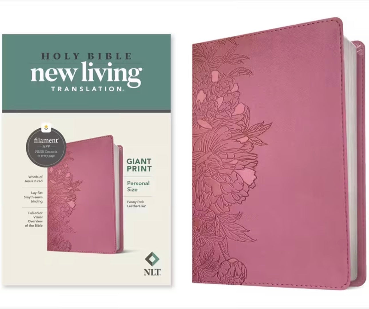 NLT Large Print Thinline Reference Zipper Bible