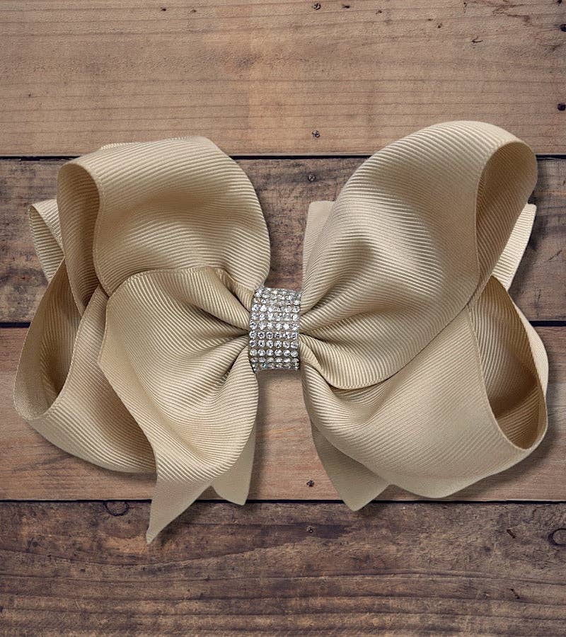 Candied Ginger Rhinestone Hair Bow