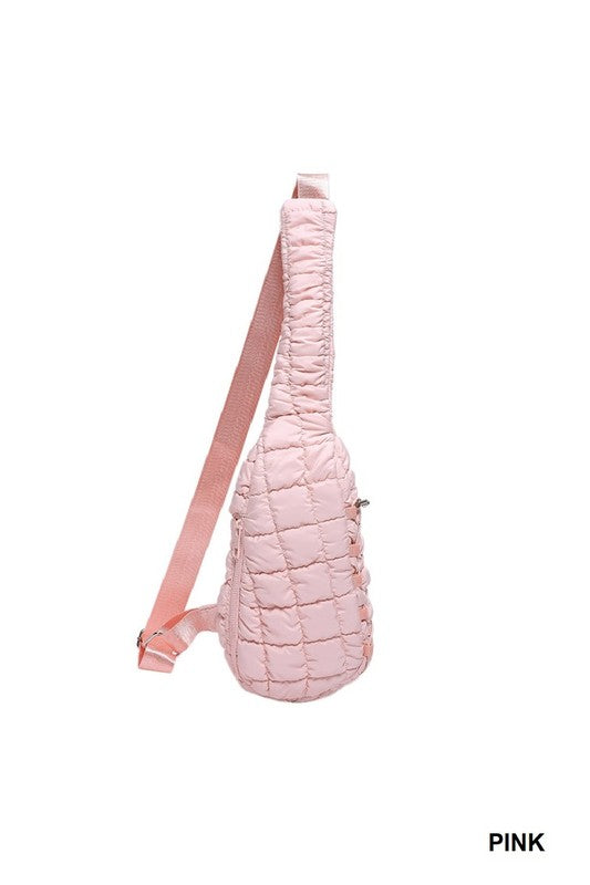 Quilted Puffy Crossbody Sling Bag
