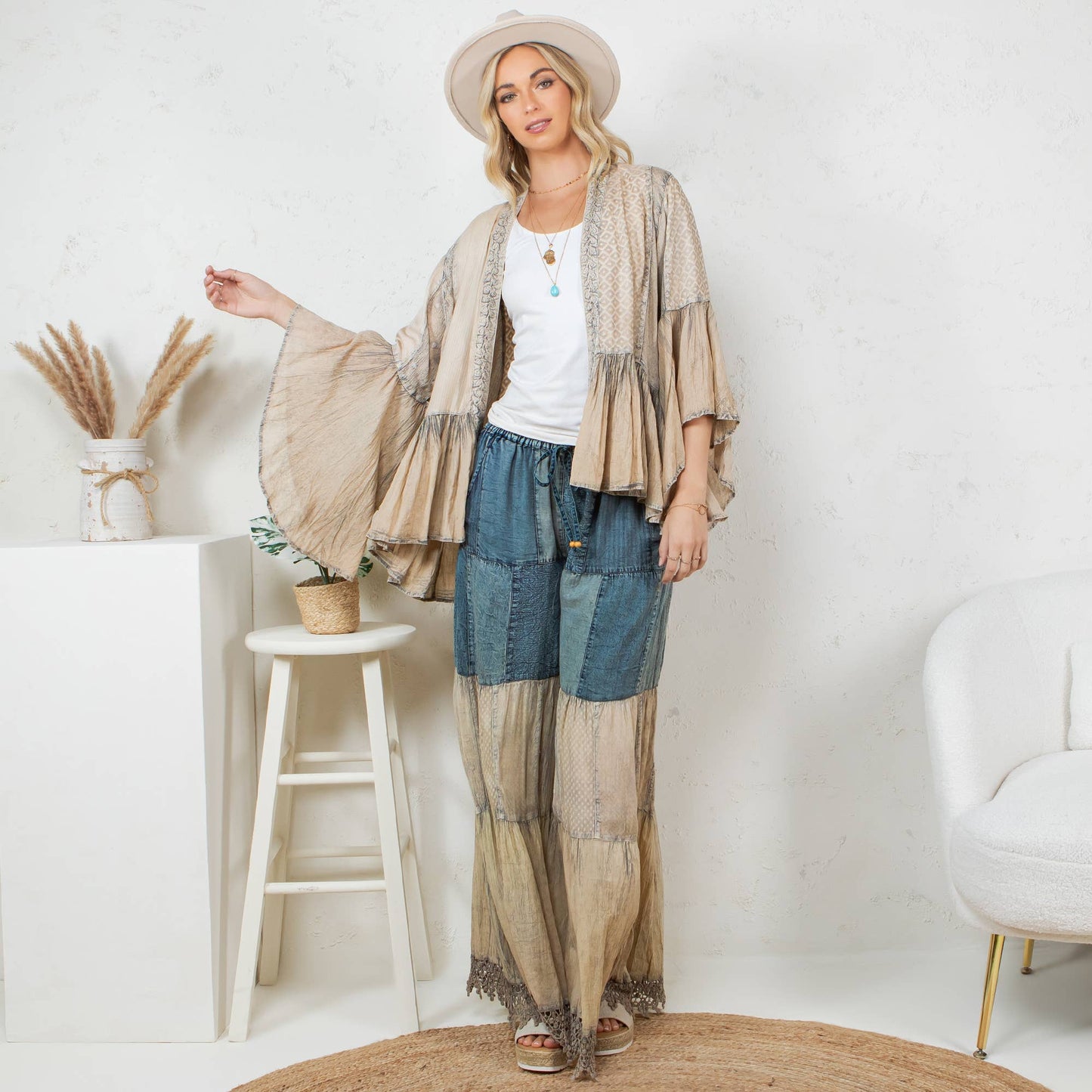 Boho Frill & Flow Kimono