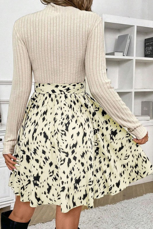Knit Patchwork Dress