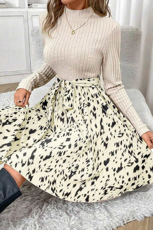 Knit Patchwork Dress