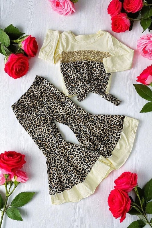 Girls Sequin and Leopard Print Set