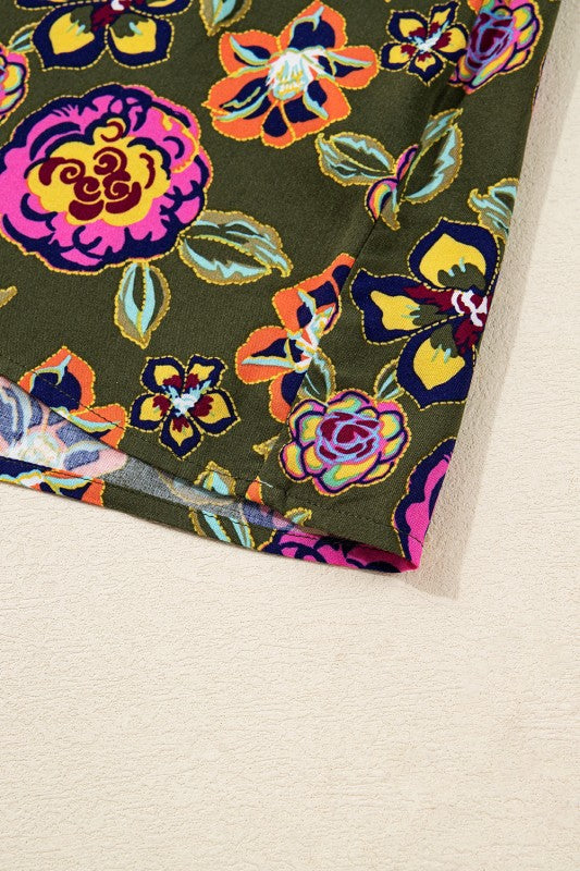 Floral Print Shift Mini Dress