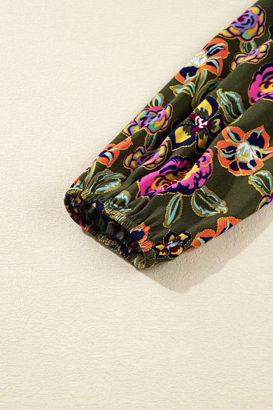 Floral Print Shift Mini Dress
