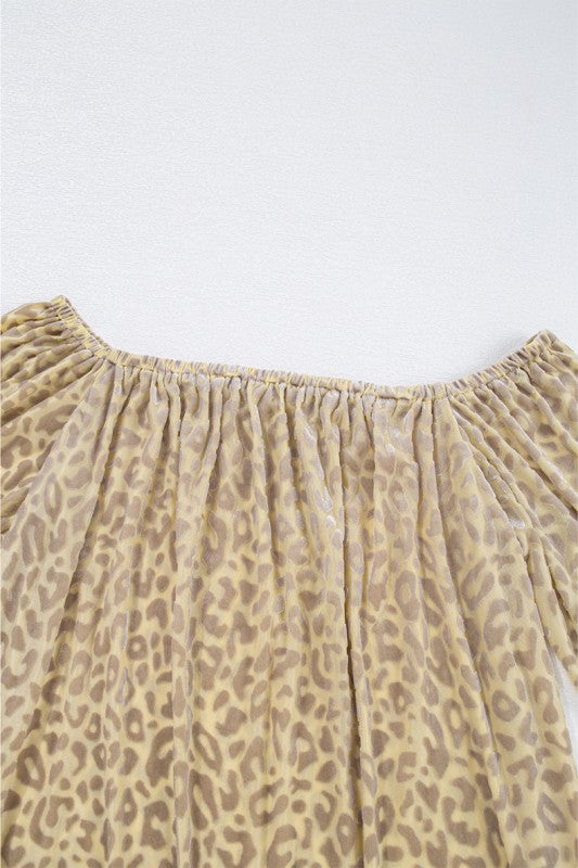 Leopard Off Shoulder Blouse