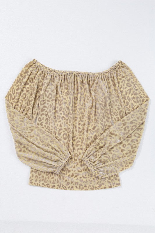 Leopard Off Shoulder Blouse