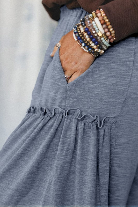 Grey Loose Wide Leg Pants