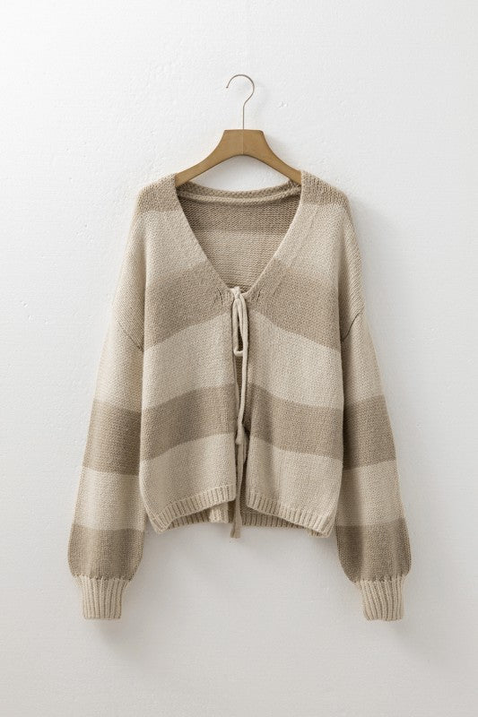 Knit Bow Sweater Cardigan