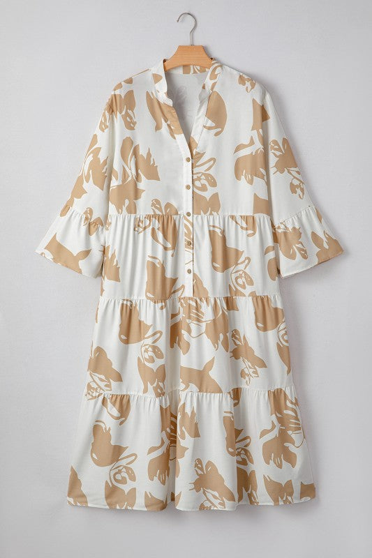 Plus Ruffled Tiered Dress