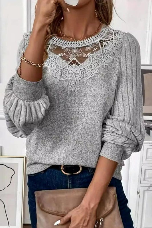 Knit Lace Long Sleeve