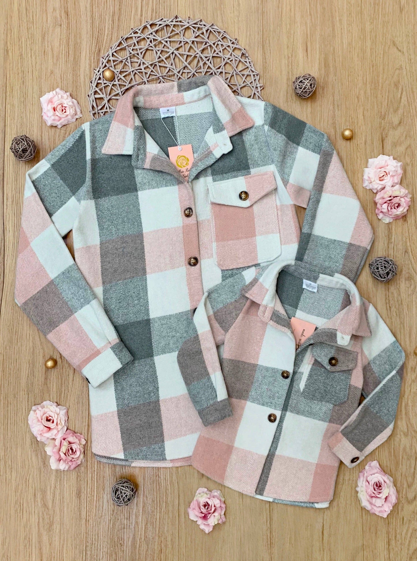 Mommy and Me Plaid Shirt