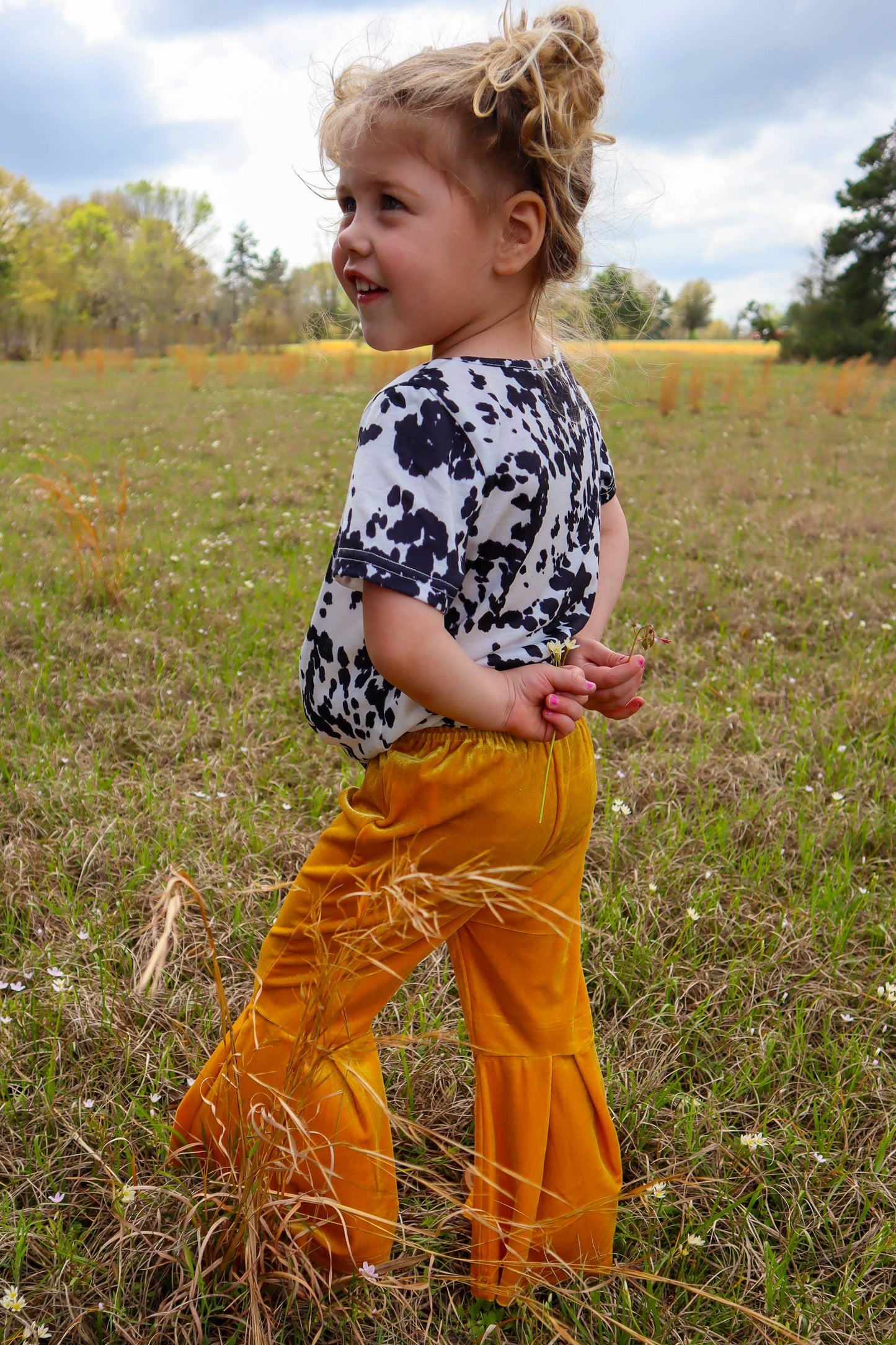 Girls Velvet Kids Bell Bottoms