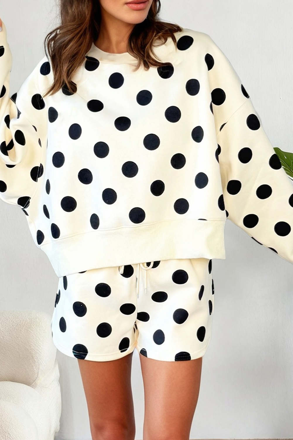 Polka Dot Pullover Shorts Sets