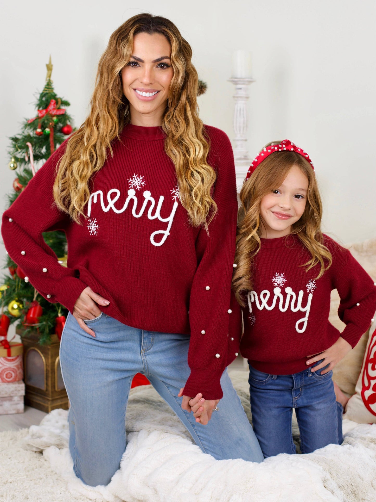 "Merry" Mommy and Me Sweater