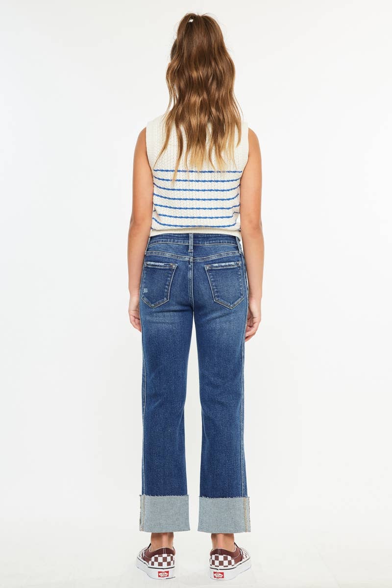 KanCan YOUTH MID RISE CROP STRAIGHT
