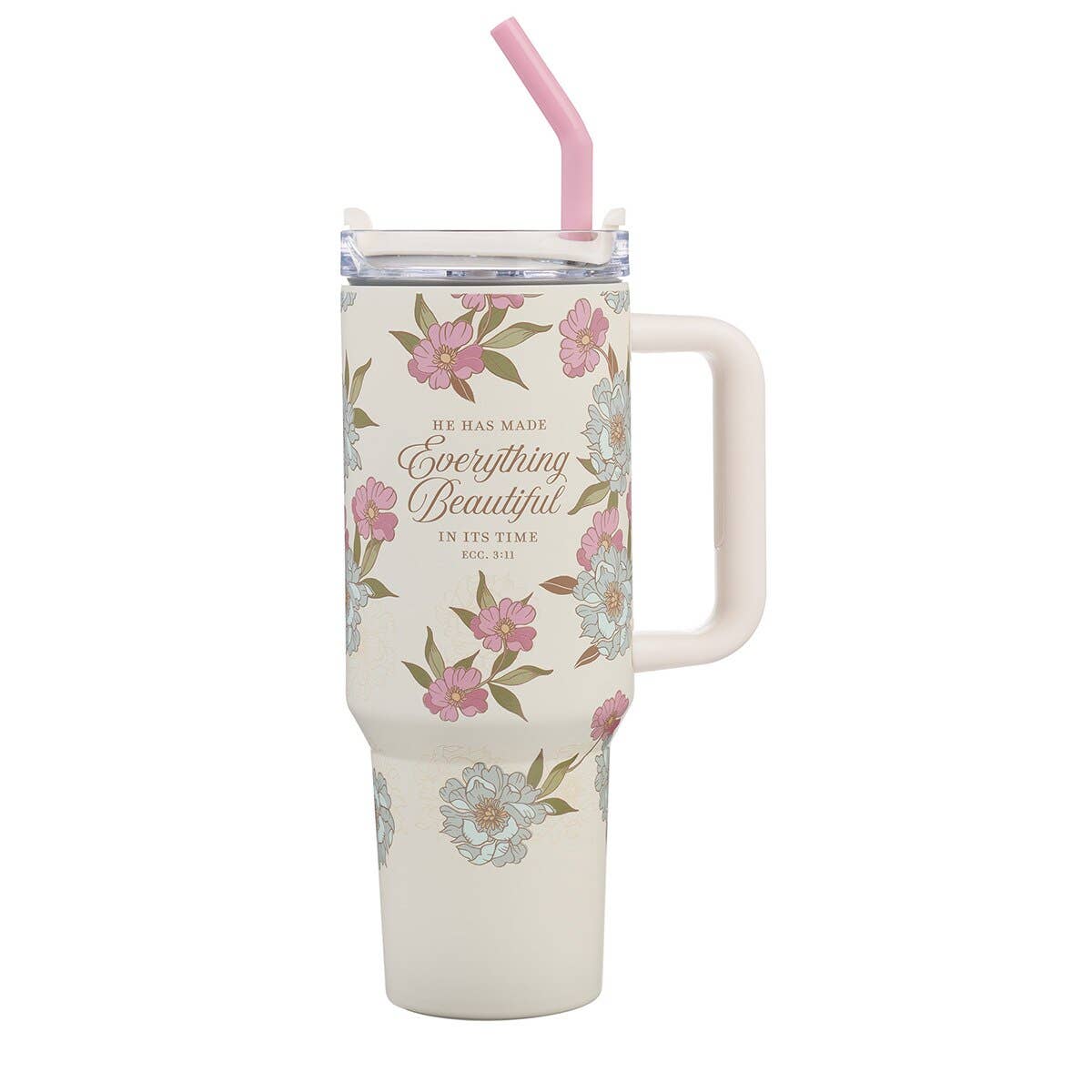 Tumbler w/straw SS Everything Beautiful Ecc. 3:11