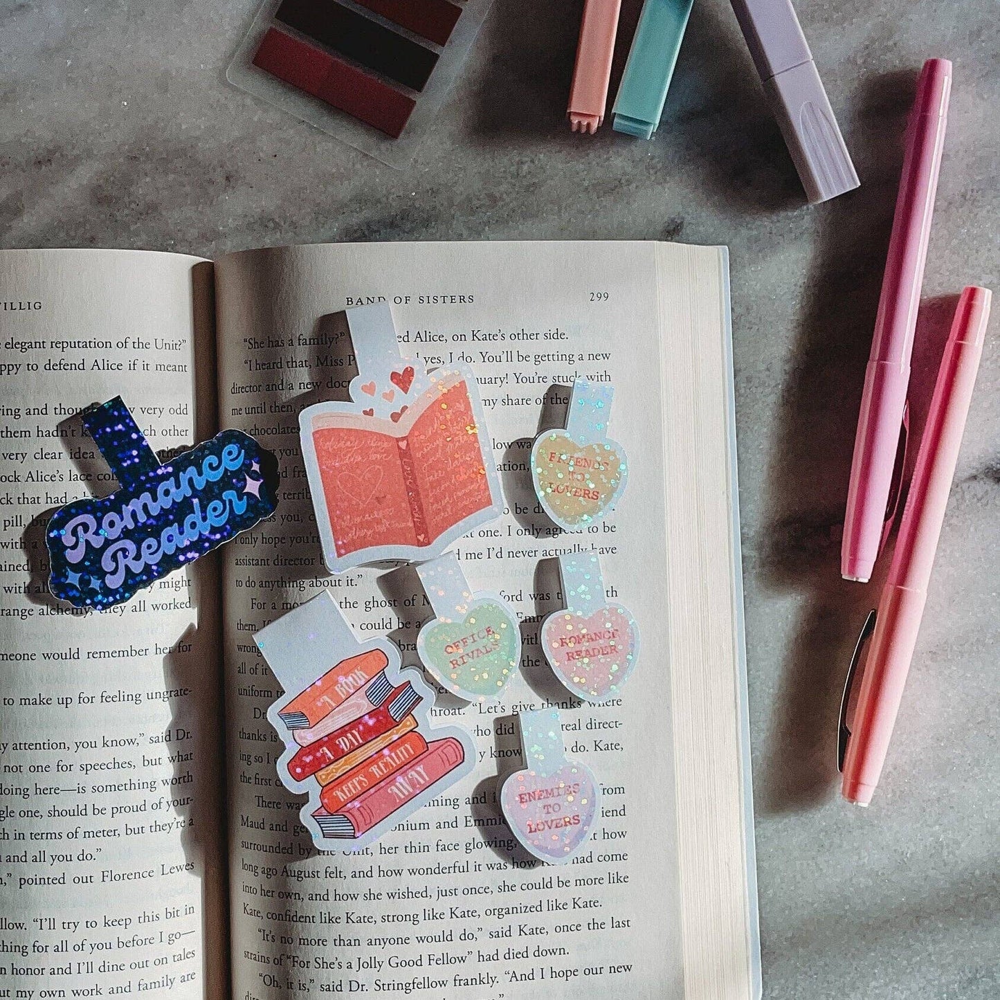 Romance Reader Magnetic Bookmarks