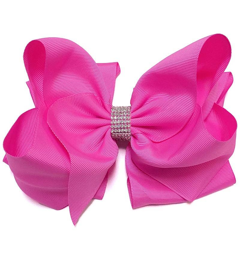Garden Rose Rhinestone Hair Bow