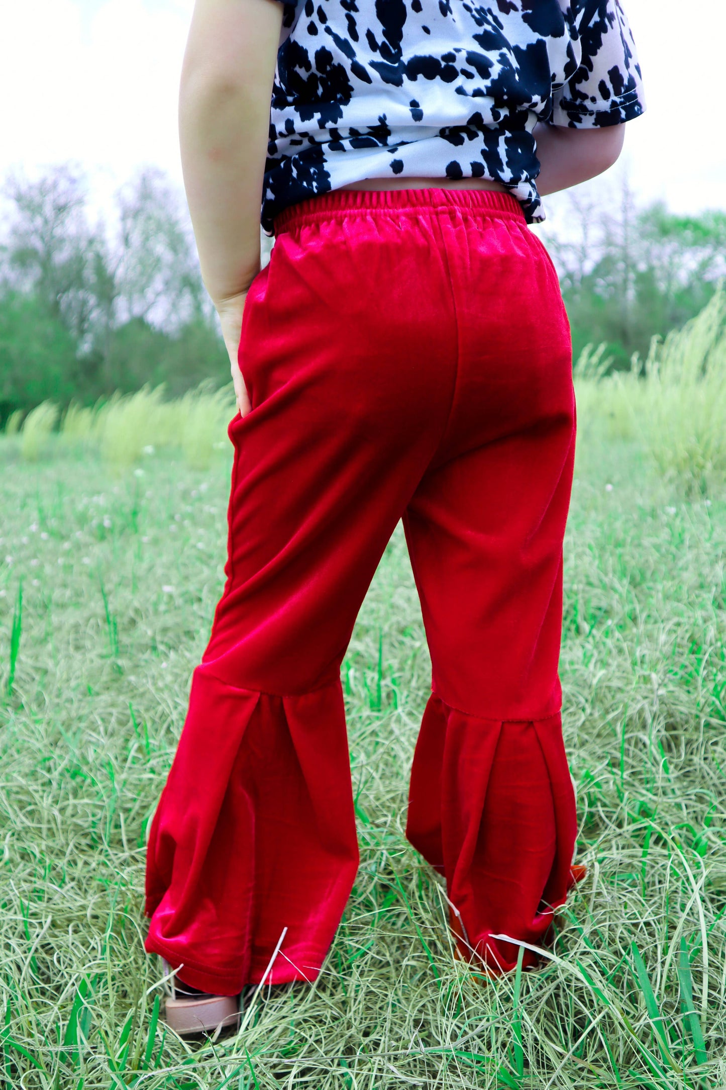 Girls Velvet Kids Bell Bottoms