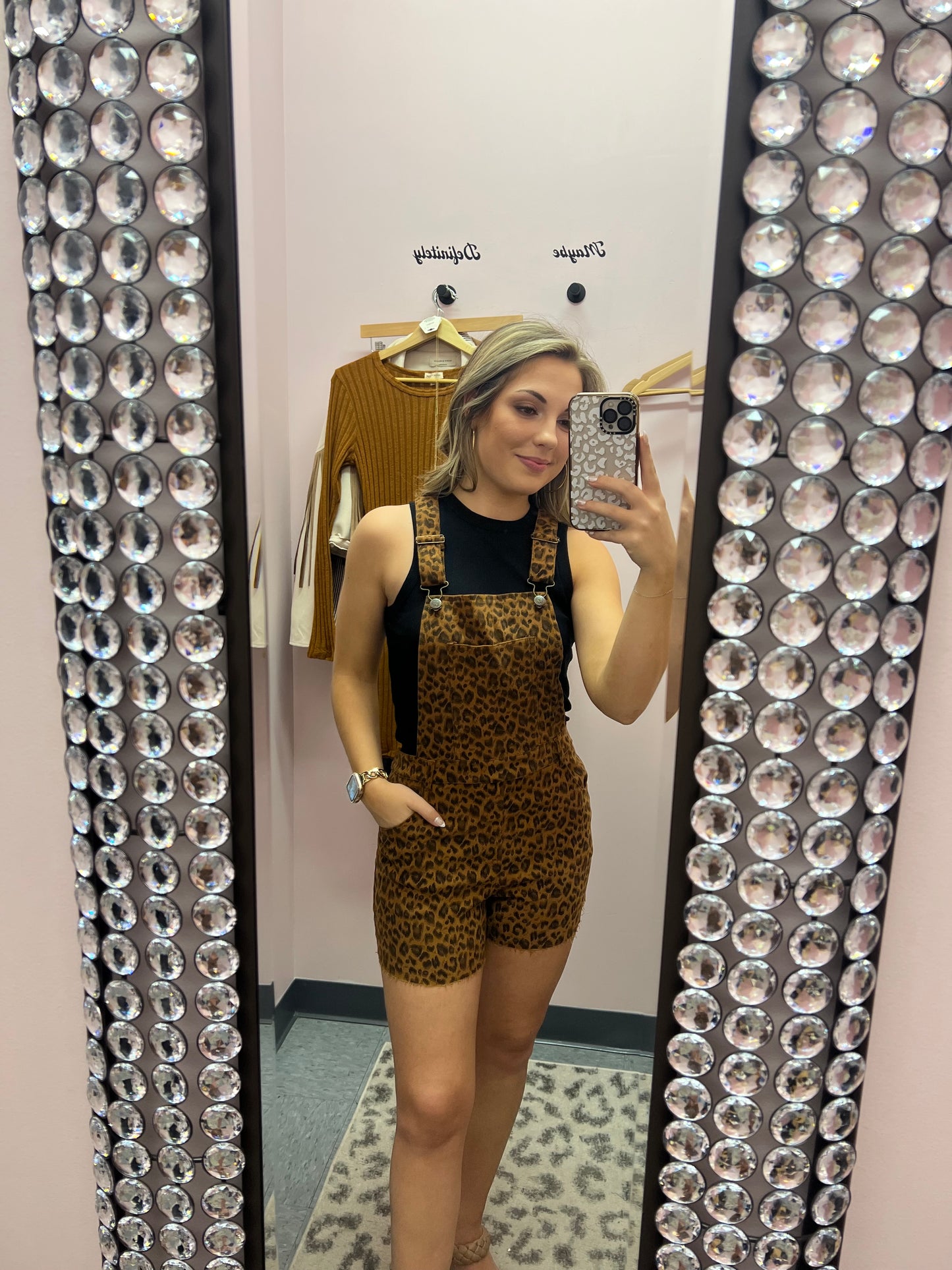 Cheetah Overall Romper