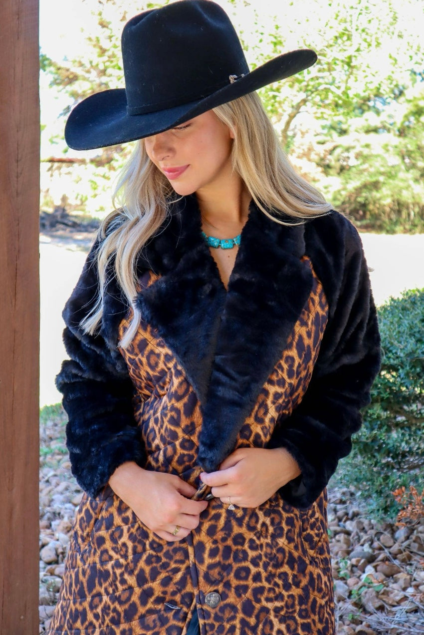 Plus Fur Trim Coat