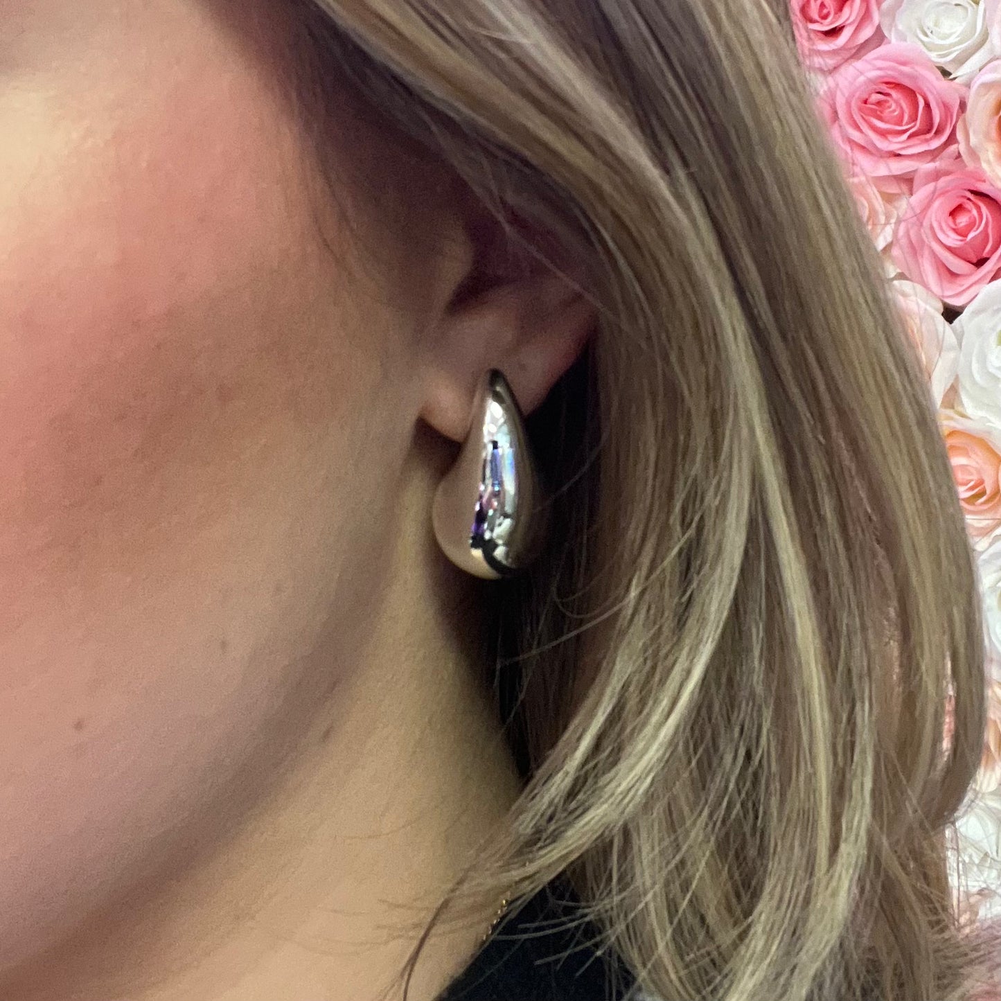 Stud Teardrop Earrings