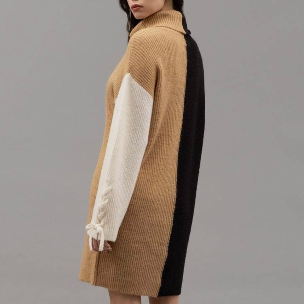 Color Block Sweater Dress