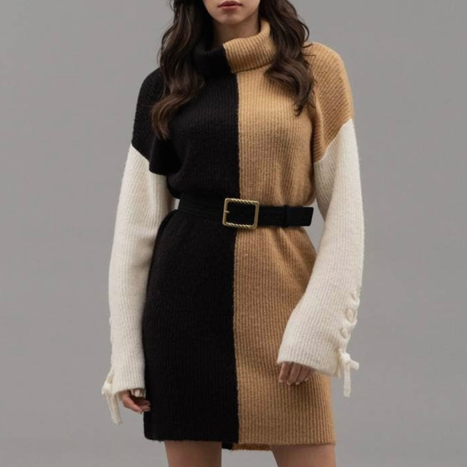 Color Block Sweater Dress