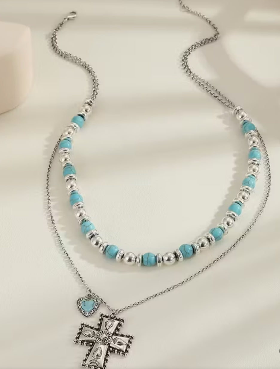 Double Layer Turquoise Necklace