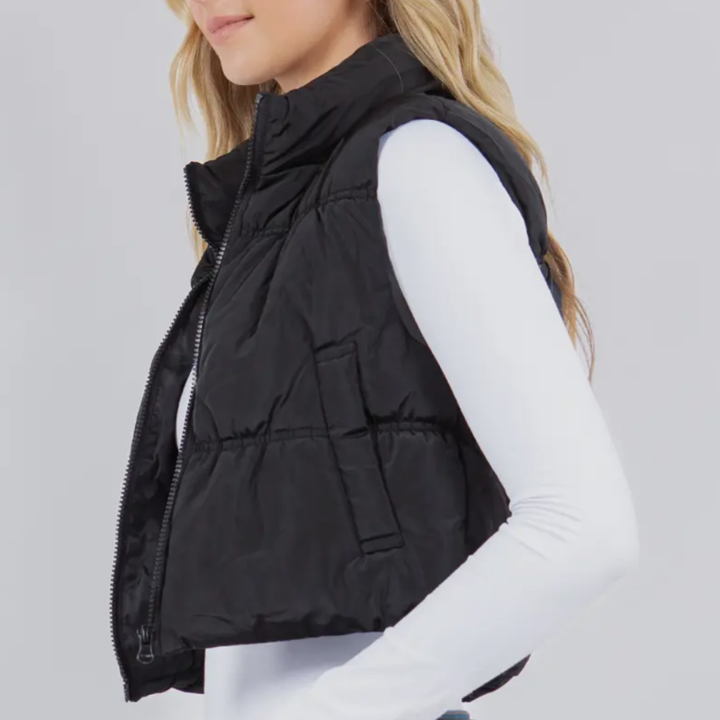 Cropped Puffer Vest
