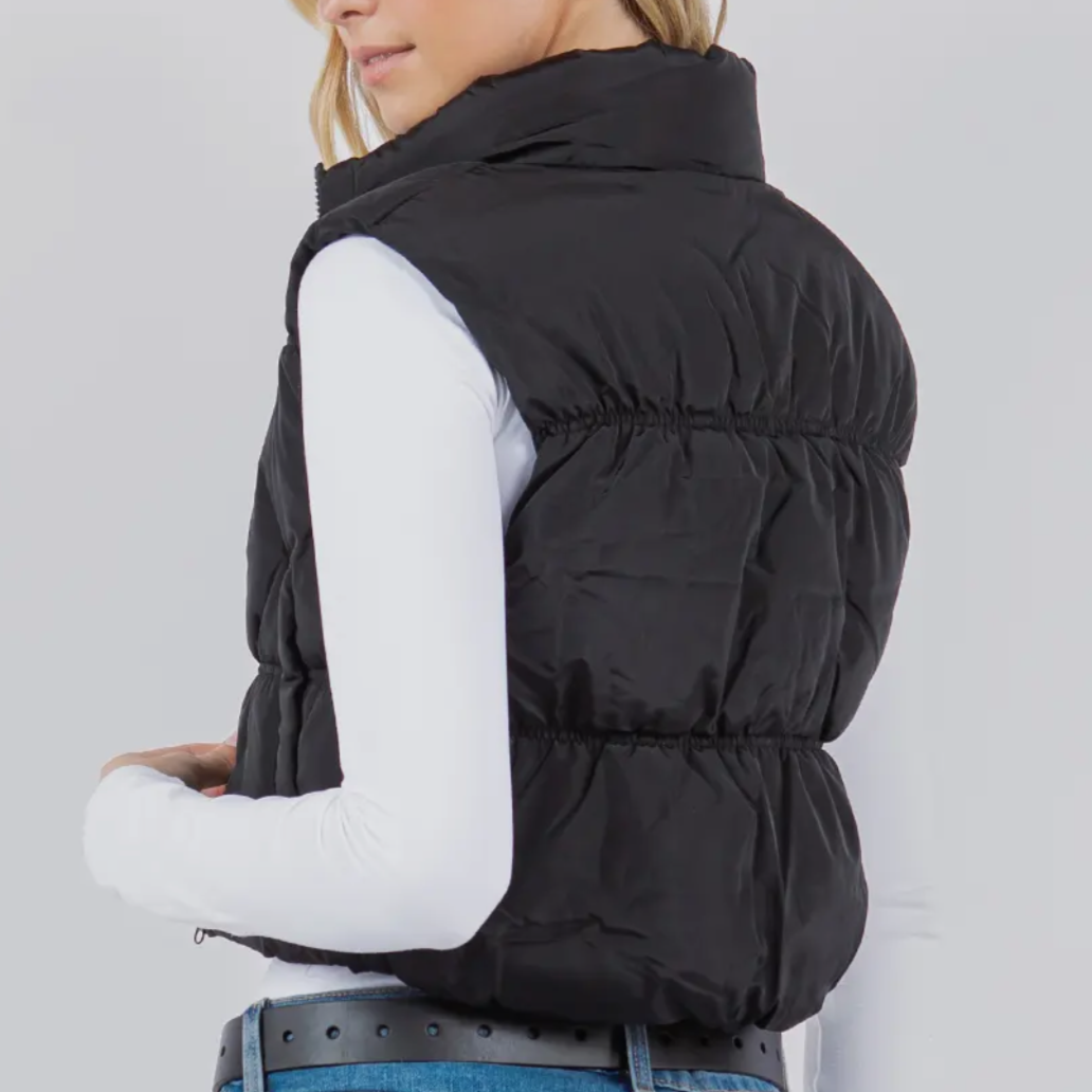 Cropped Puffer Vest