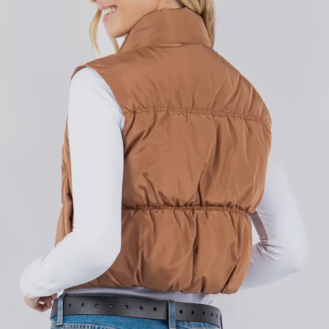 Cropped Puffer Vest