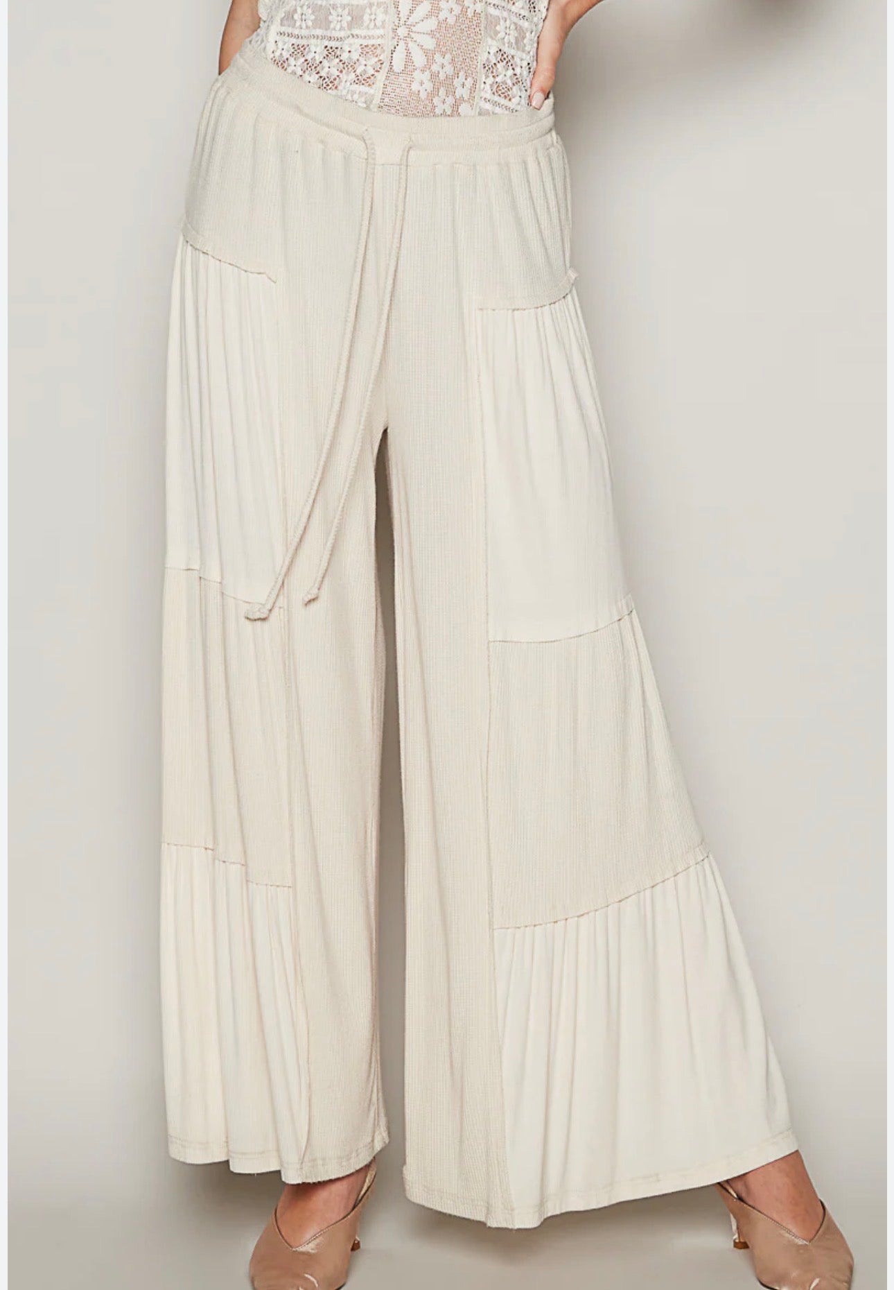 Wide Leg Pants Tiered