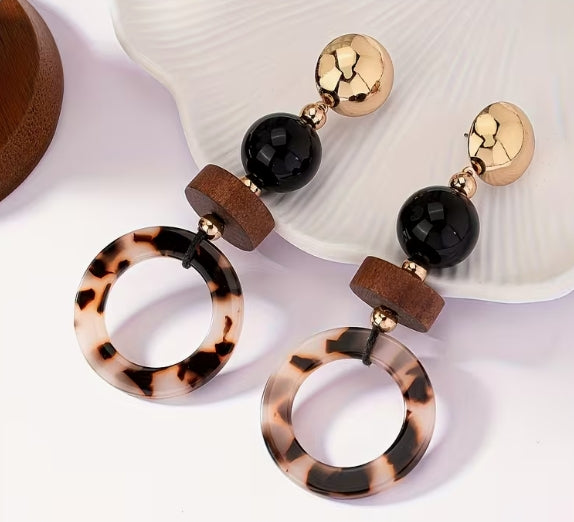 Leopard Resin Earrings