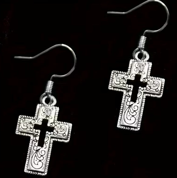 Cross Pendant Earrings