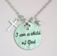 Girls Cross Pearl Necklace