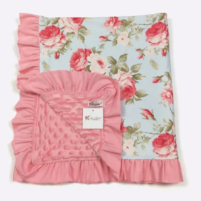 Aqua Rosy Blanket