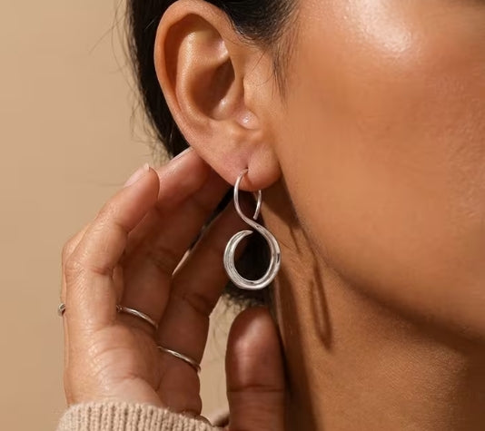 Sterling Twisted Silver Earrings