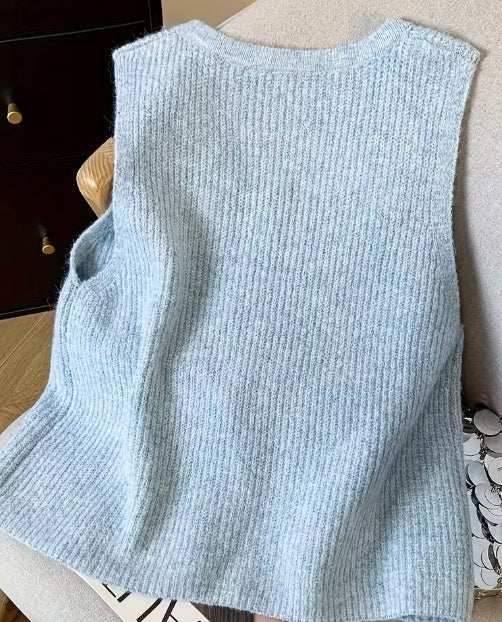 Heart Button Sweater Vest