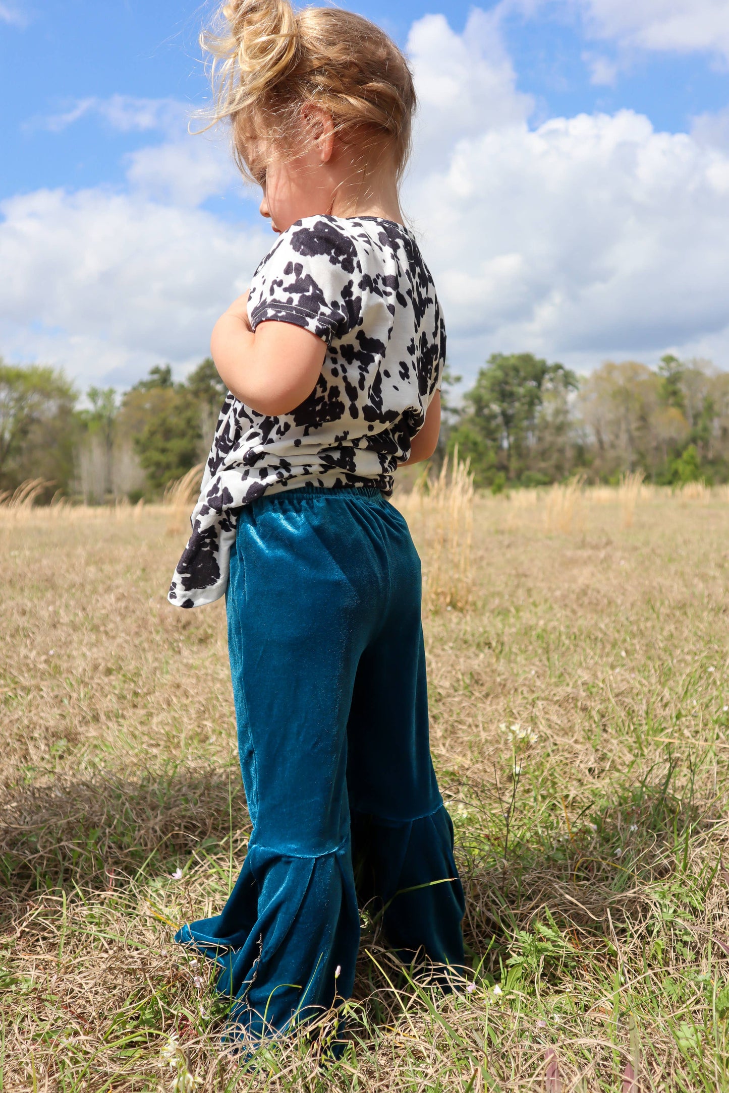 Girls Velvet Kids Bell Bottoms