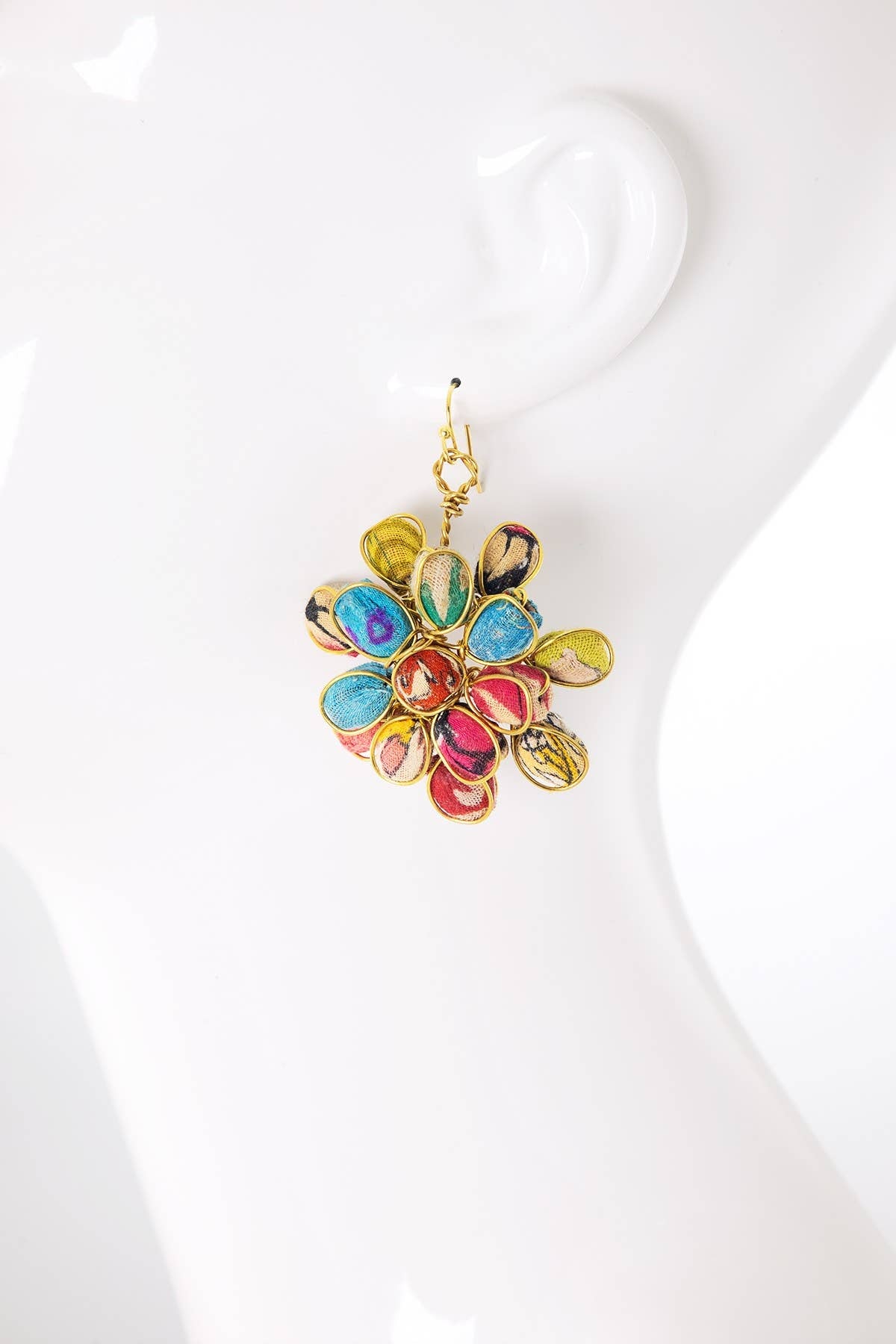Handmade Beaded Flower Earrings