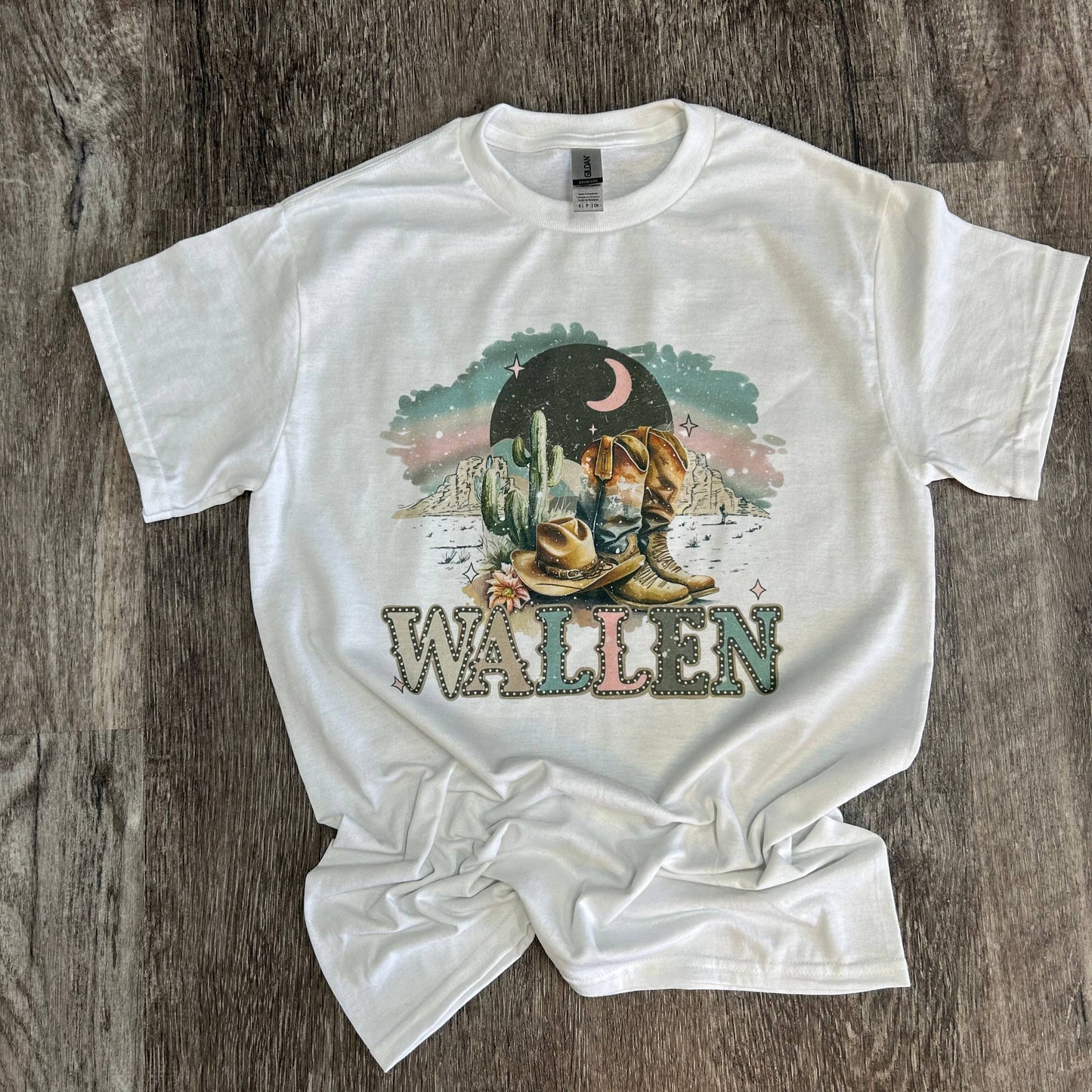 Wallen on White Tee