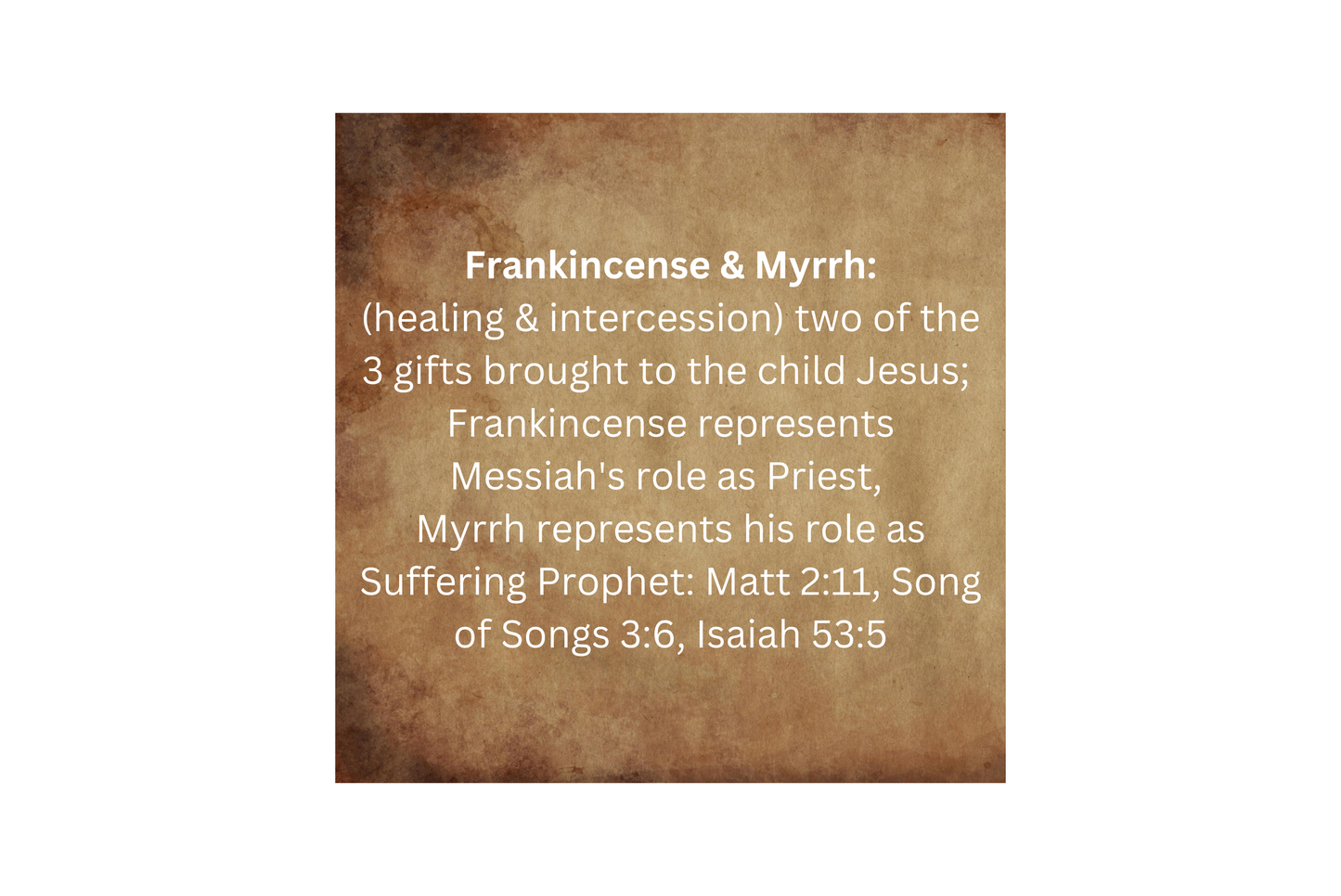 Frankincense and Myrrh Prayer Oil