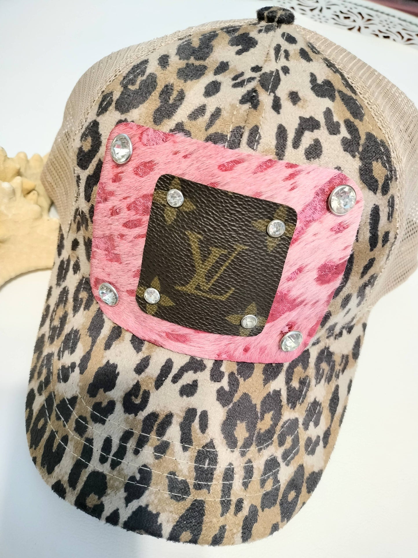 Leopard Upcycled Baseball Cap