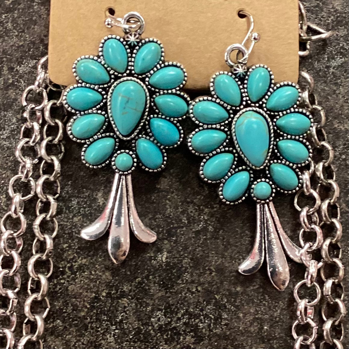 Turquoise Squash Necklace Set