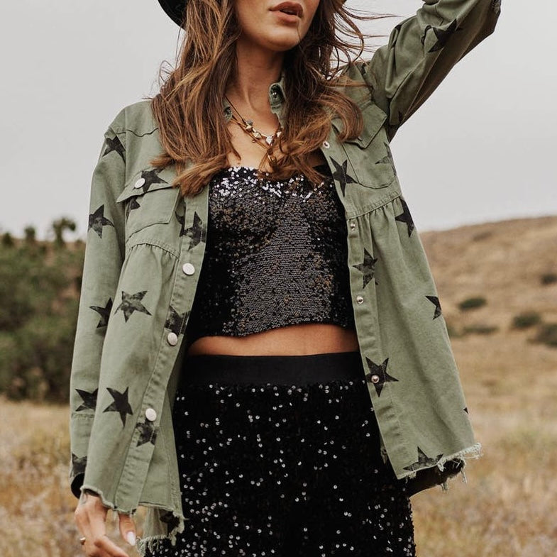 Olive Star Shacket