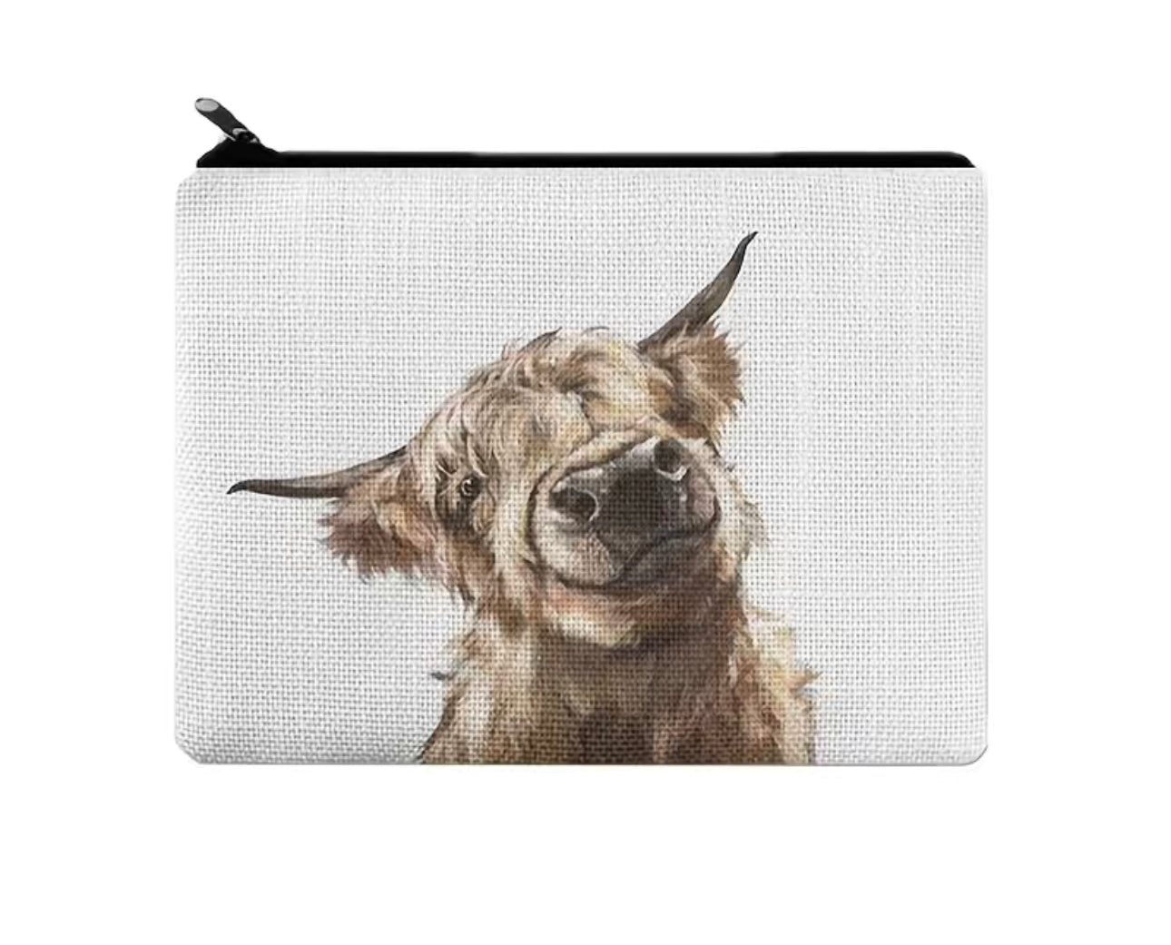 Highland Cow Make-Up Bag