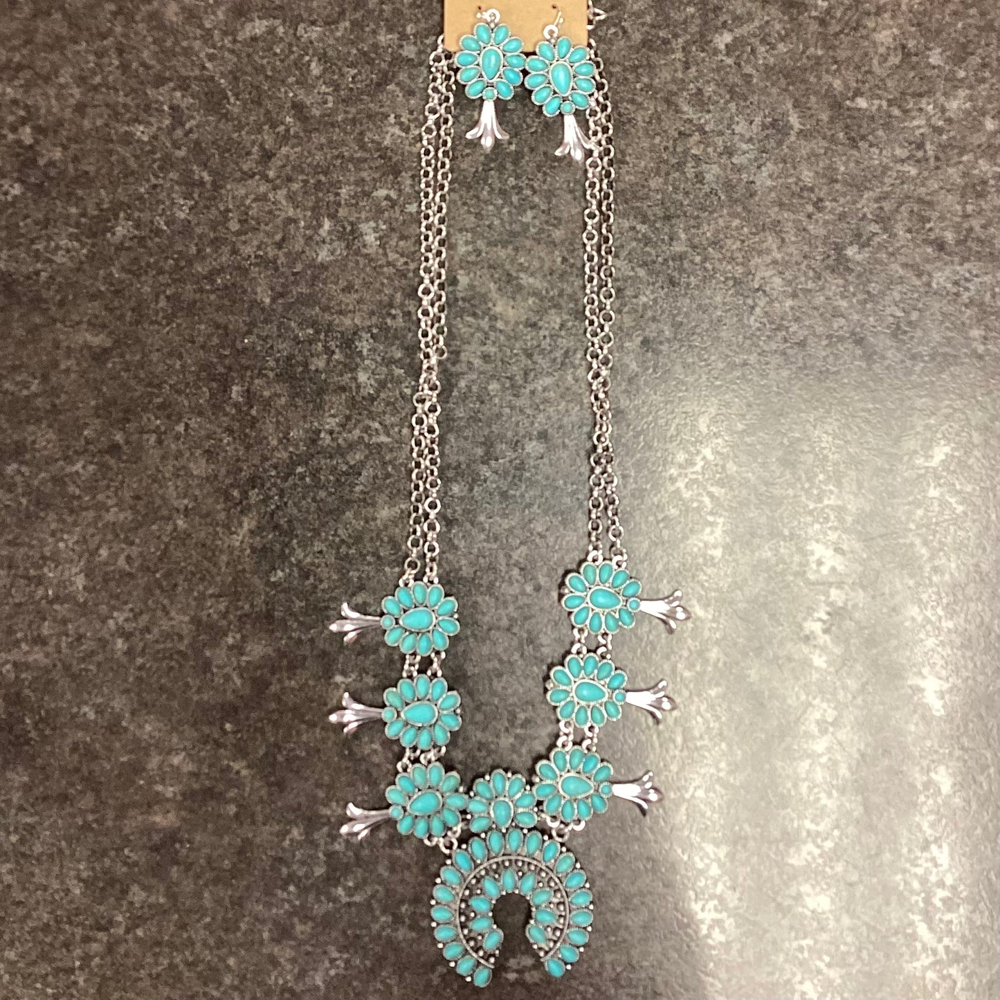 Turquoise Squash Necklace Set